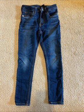 Boys Dark Blue Slim Fit Jeans